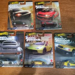 Hot Wheels Premium  Fast & Furious Set of 5 Cars