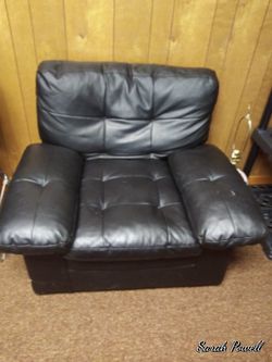 Faux leather chair