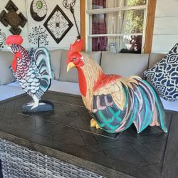 Home Decor Rooster And Chicken 