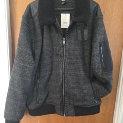 Men's DKNY Wool Jacket XL Blend Sherpa 