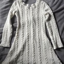 White Knitted Dress 