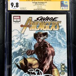 Savage Avengers #1 CGC SS 9.8 1:25 Wolverine Variant Signed Simone Bianchi