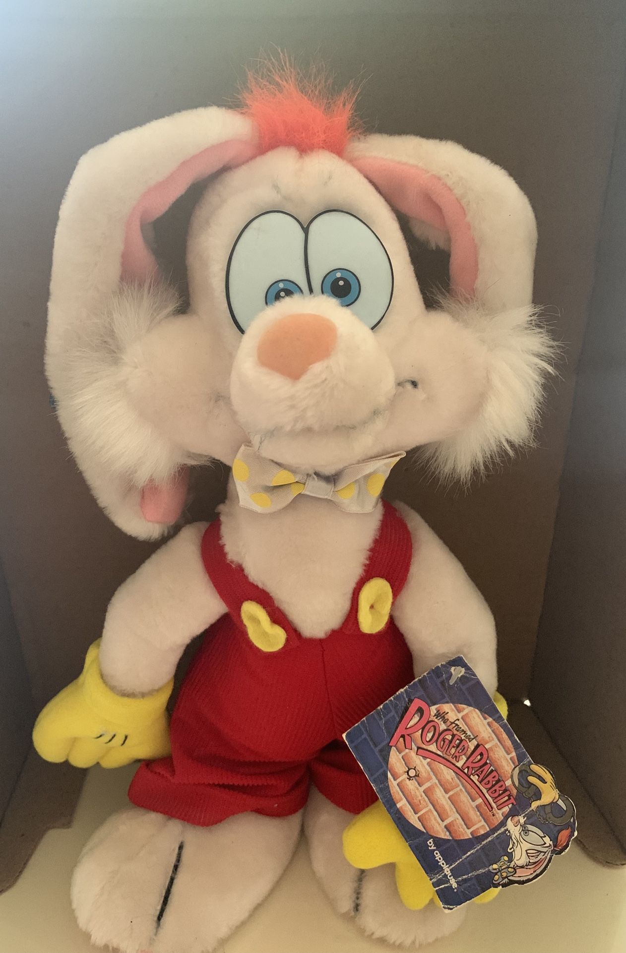 Roger Rabbit Plush Toy Disney Doll 14" Applause Vintage 1987