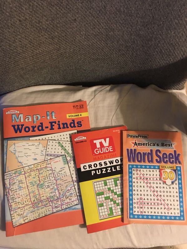 Word find & crossword books - new