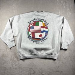 Vintage 1996 Olympics Atlanta Jesus God Religion Bible Men’s 2XL Gray USA #1A