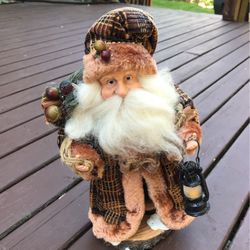 Vintage  Santa With Lantern Doll