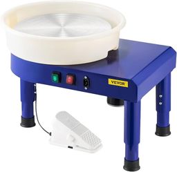  14in Pottery Wheel for Adults Beginners, 0-6in Height-Adjustable, 450W Pottery Forming Machine 60-300RPM Electric Ceramic Wheel, Blue. 82*