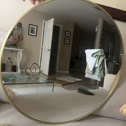 New 24 Inches Wall Round Gold Mirror