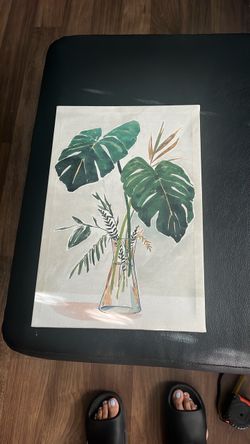 Tropical Monstera Leaf Canvas Wall Art