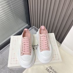 Alexander McQueen Pink/White Shoes New 