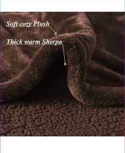 Beautyrest Microlight to Sherpa Reversible Electric Blanket Throw, Adjustable Multi-Level Heat Setting Controller, Cozy Bedding for Living Room Couch Thumbnail