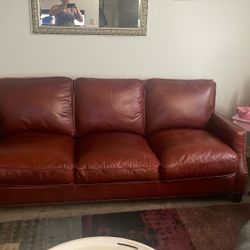 Red Leather Sofa