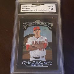Topps Chrome Angels Mike Trout Graded 10 Baseball Card 