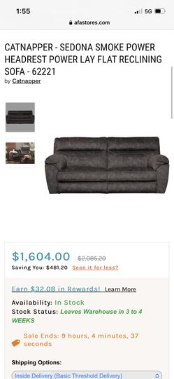 Sofa And Recliner Gray Dark Color