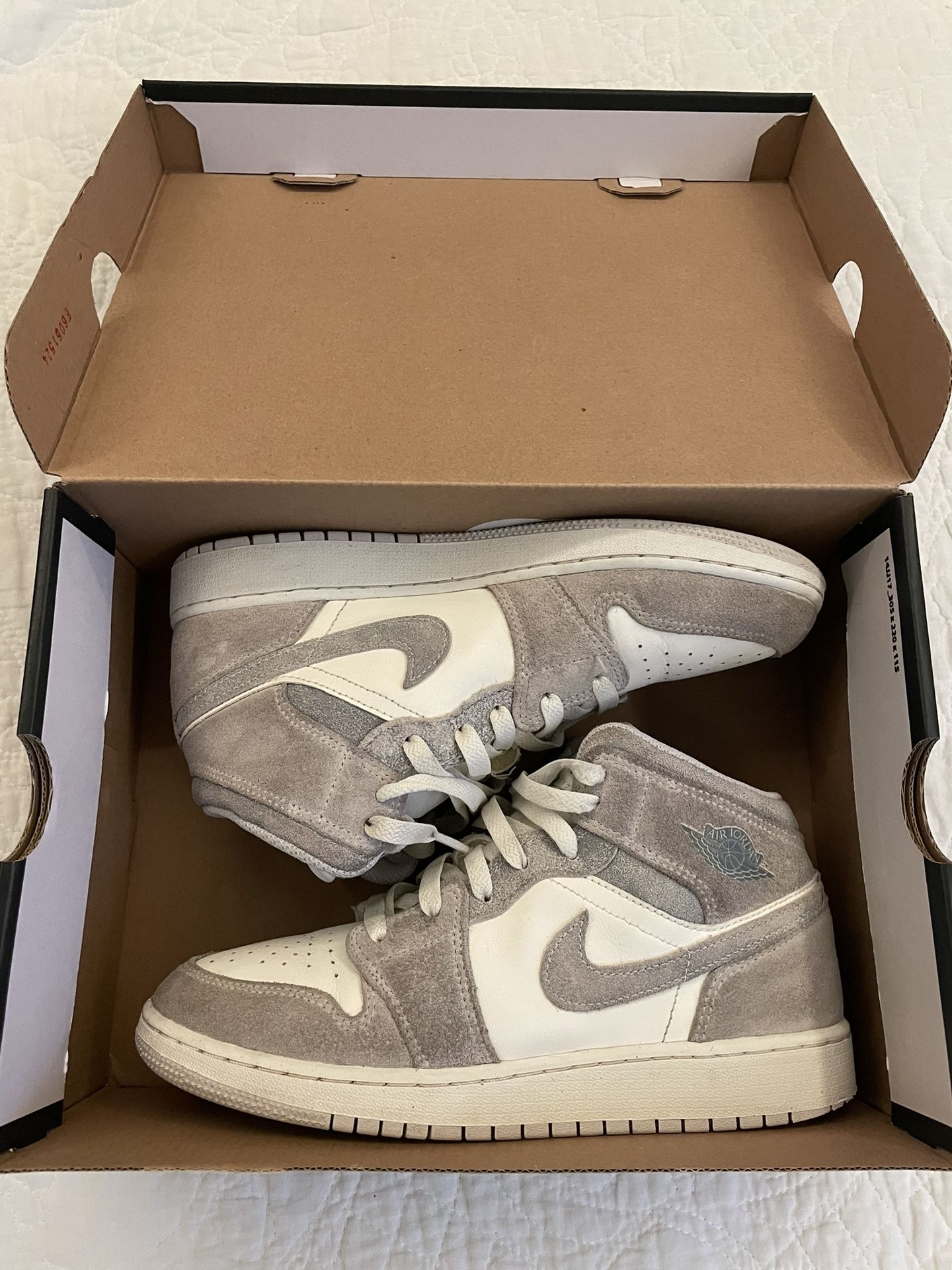 Air Jordan 1 mid SE light smoke grey/white/anthracite (with box)