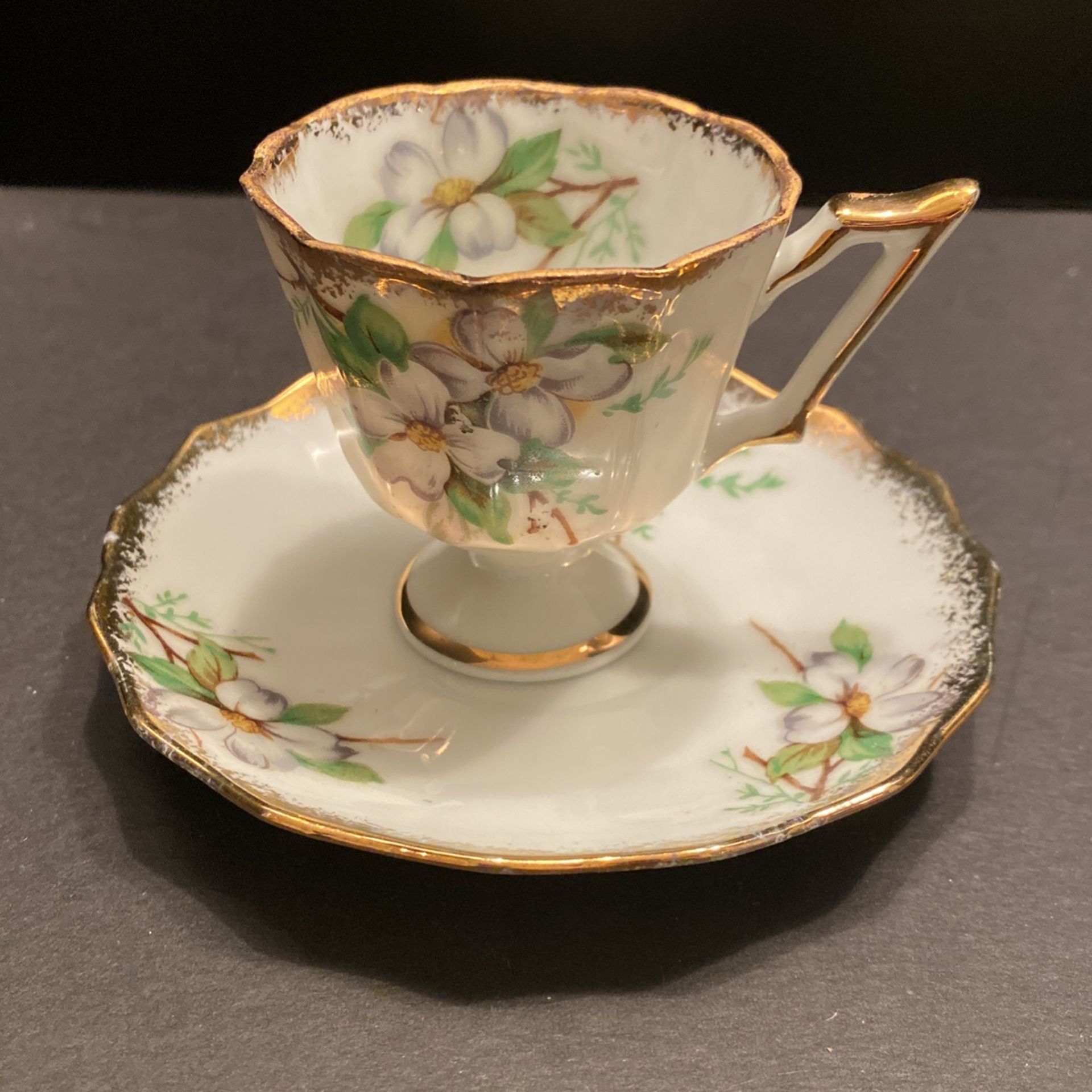 Antique Bone China Cup And Saucer Set