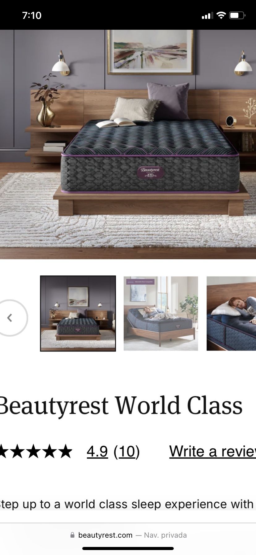 Mattrress Beautyres Black World Class Firm Full Size Brand New