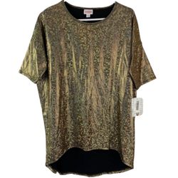 LuLaRoe Irma oversized metallic black/gold elegant collection women’s Size Small