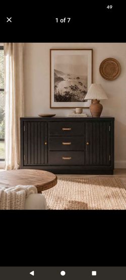 Modern Black Credenza / Sideboard – 48"