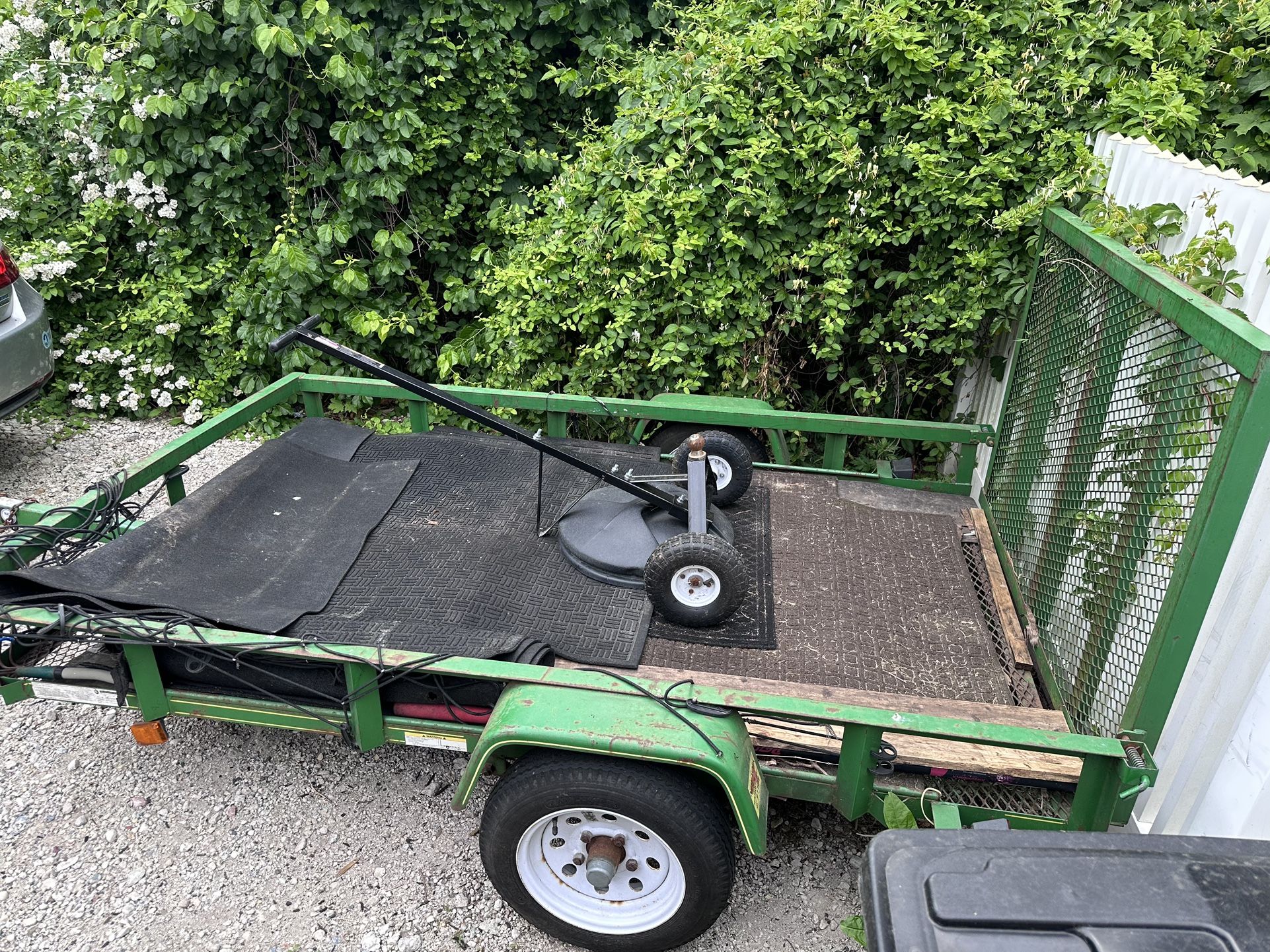 Carry On Trailer 5 ft X 8 ft Steel Mesh Utility Trailer With Ramp Gate Carry On Trailer 5 ft X 8 ft Steel Mesh Utility Trailer With Ramp Gate