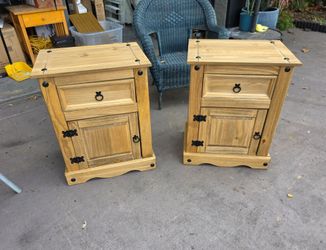 Set of 2 open box new, solid wood Nightstands 26.25"T x 21"W x 15.5"D read description for details