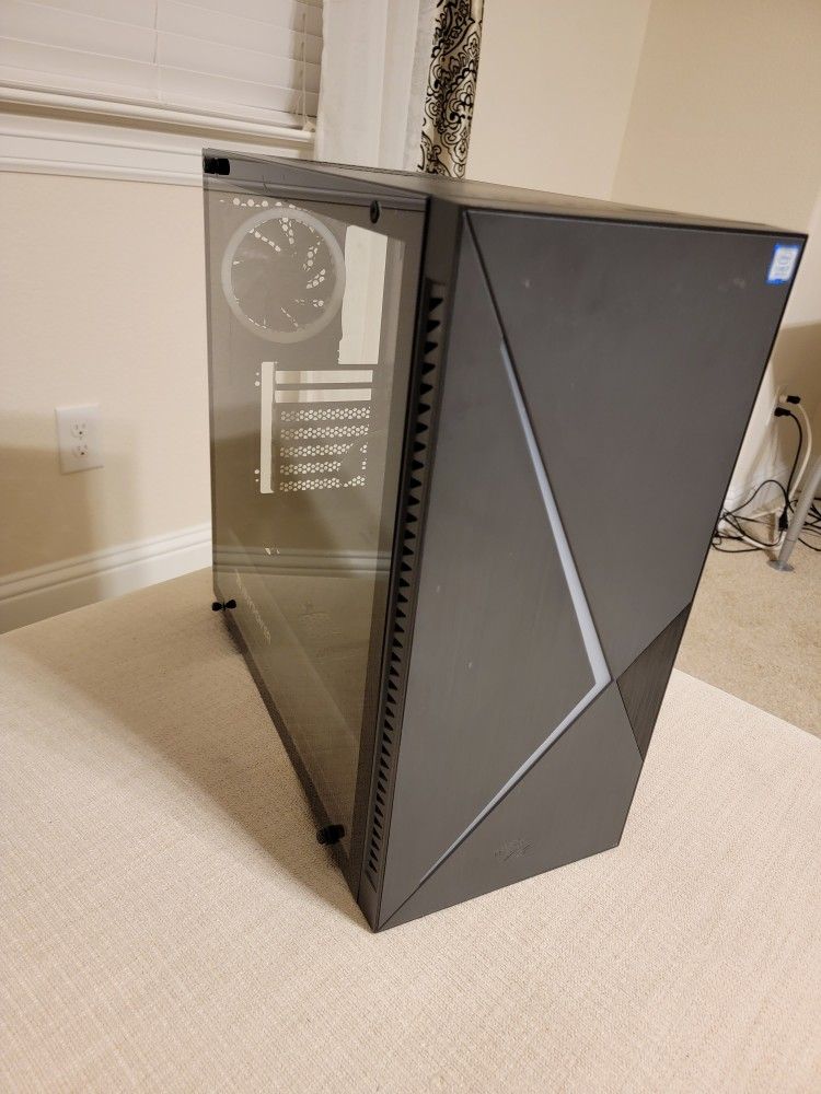 IBuyPower Gaming PC Tempered Glass Case ATX W RGB Fan Hub & Remote, & RGB Light Strip