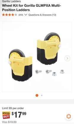 Wheel Kit for Gorilla GLMPXA Multi-Position Ladders