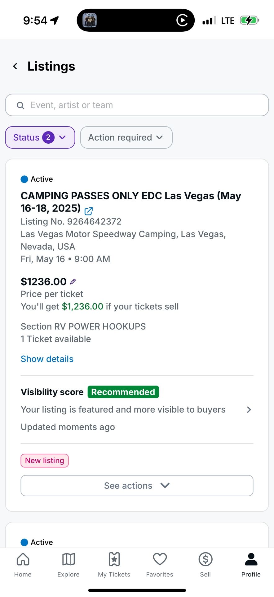 Rv Add On + Extra Vehicle Pass
