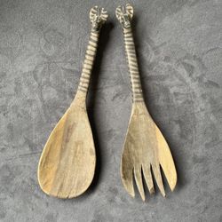 African Salad Servers