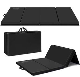 10’ x 4’ x 2” BalanceFrom Fitness Gymnastics Mat Black