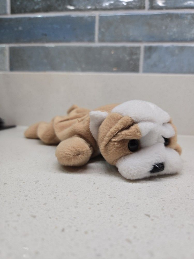 Ty The Beanie Baby Collection Wrinkles Bulldog Dog Plush Toy