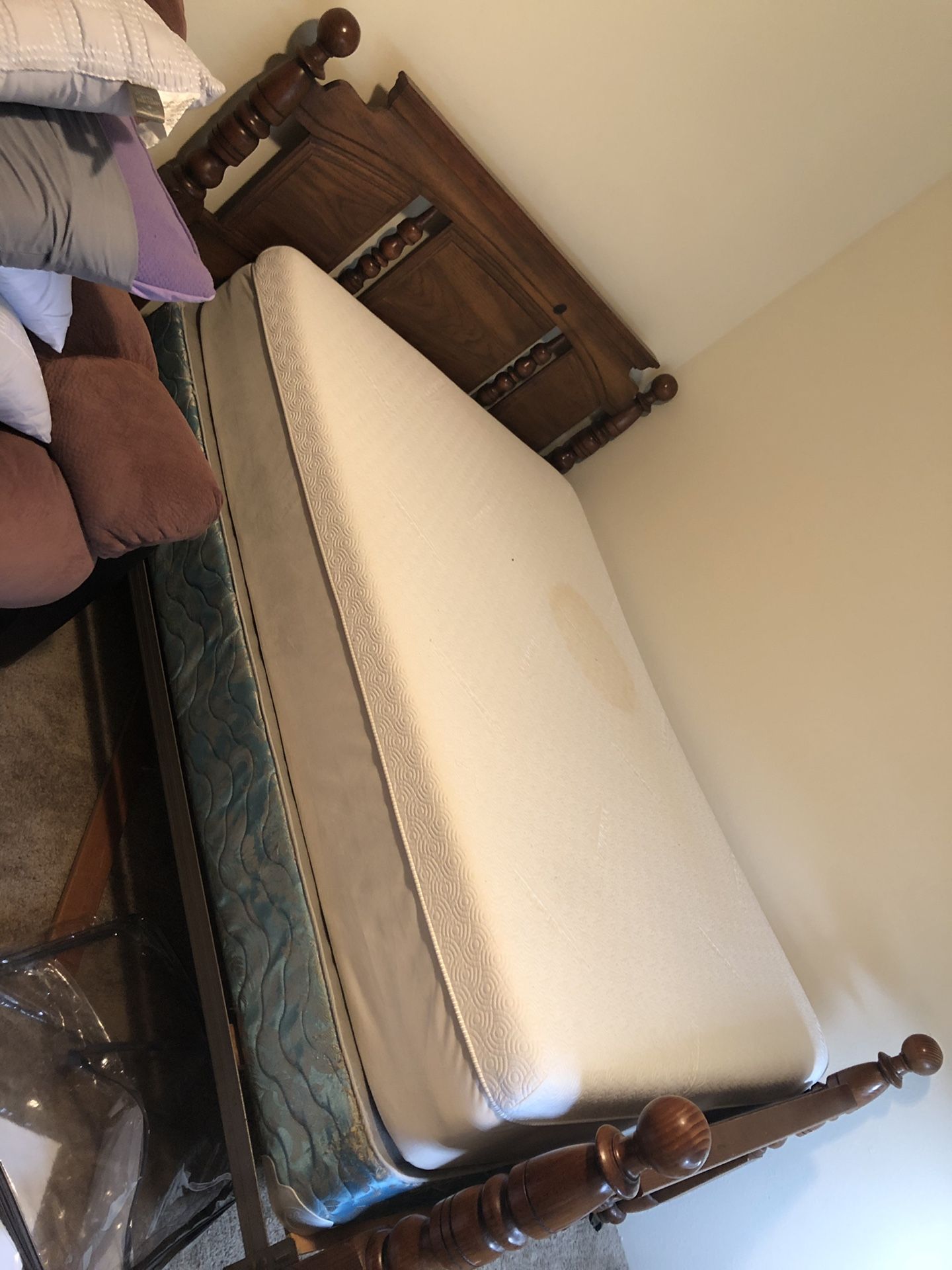 Full size bed frame.