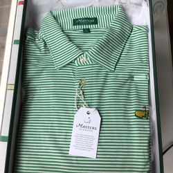 Masters Classics Men's Green  Striped Polo Shirt XL Short Sleeve