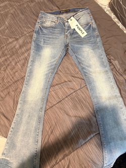 flared purple jeans