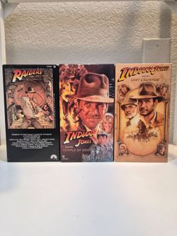 Indiana Jones VHS Trilogy Set of 3