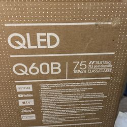 Samsung Qled 60b 75in 4k Tv Unopened In Box