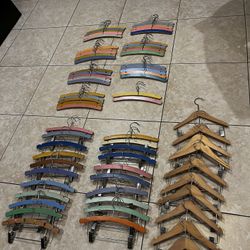 REAL WOOD kids Hangers Set Of 73… $55