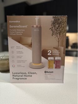 Homedics SereneScent™ Portable Waterless Diffuser Bundle (Brand New, Unopened)