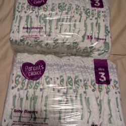 Brand New 2 Packages Of Diapers Both Packages Open.    ( There Are 70 Diapers)  Size 3 
