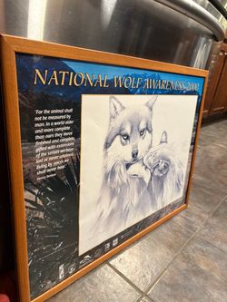 Vintage National Wolf Awareness print