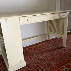 Free Wooden Cream Pottery Barn Desk