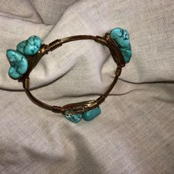 Chunky necklace or Turquoise bracelet