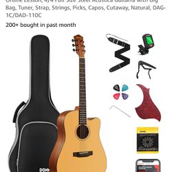 New Donner Acoustic Guitar Bundle 