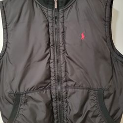 Mens Black Polo Puff Vest