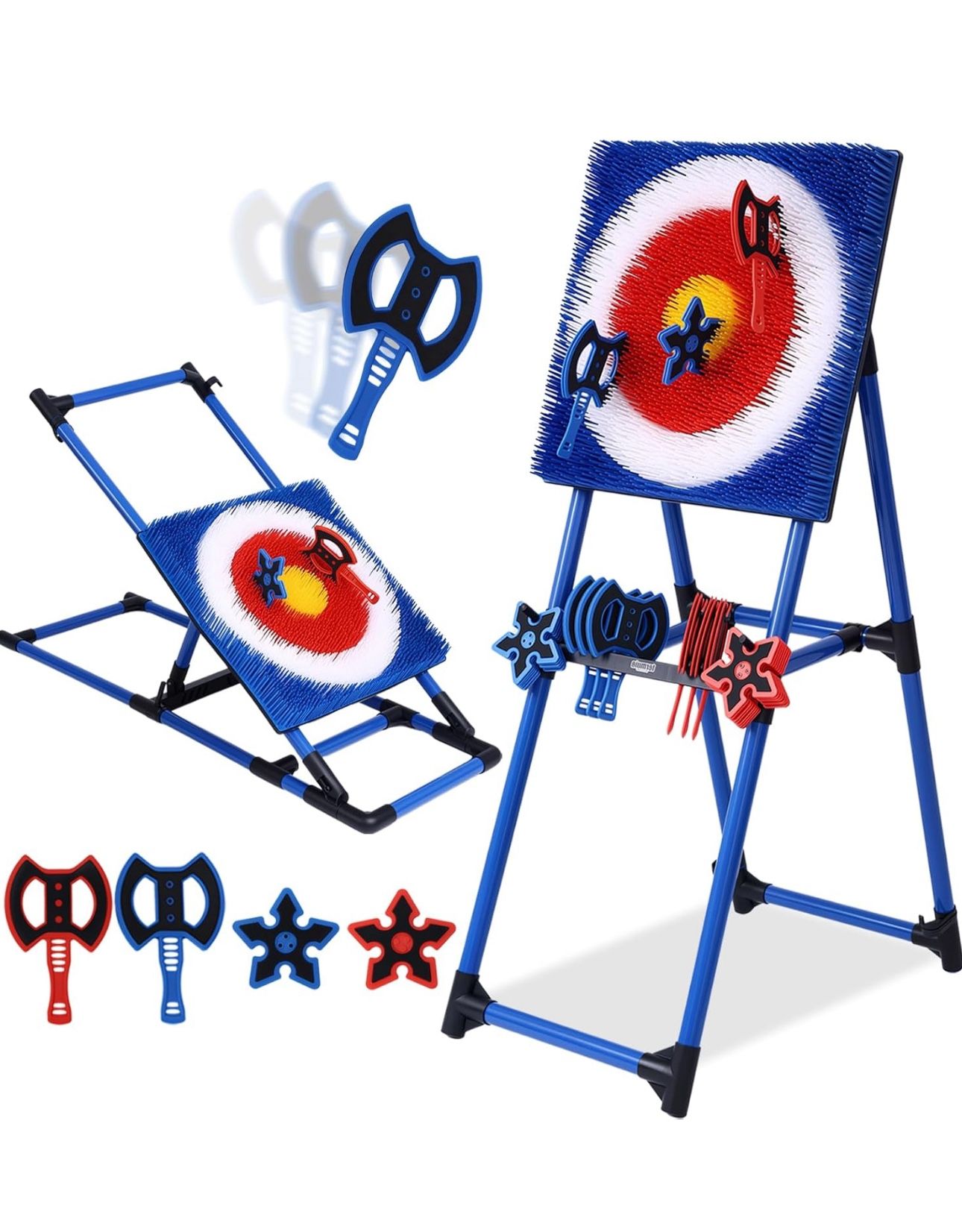 Axe Throwing Bristle Target with 8 Throwing Axes SetAxe Throwing Game for Indoor & OutdoorYard GamesCarnival Games