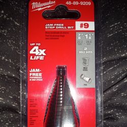 Milwaukee Jam Free Step Drill Bit #9