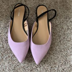 Express Lavender Work Flats 