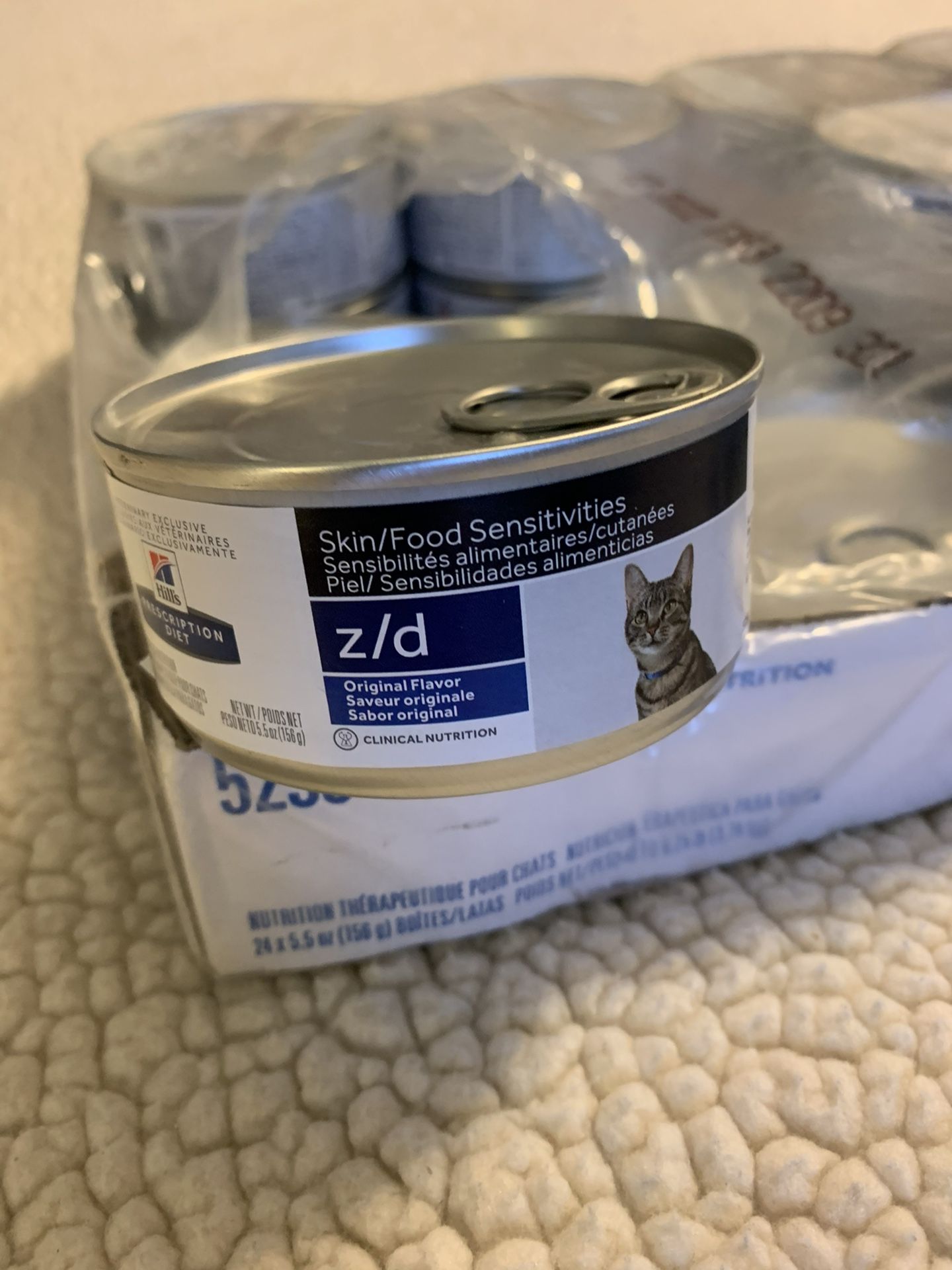 Hill’s Hills Prescription Diet z/d Skin Sensitives Soft Cat Food Lot Of 21 Cans Veterinary Recommend Diet