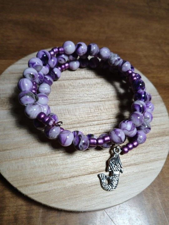 Homemade Ceramic Bead Bracelet