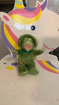 Build - A - Bear Fry Buddies Green Triceratops small 6 1/2”